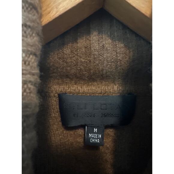 Nili Lotan Everett Wool Cashmere Turtleneck Sweater Dress M Chestnut - Picture 5 of 10